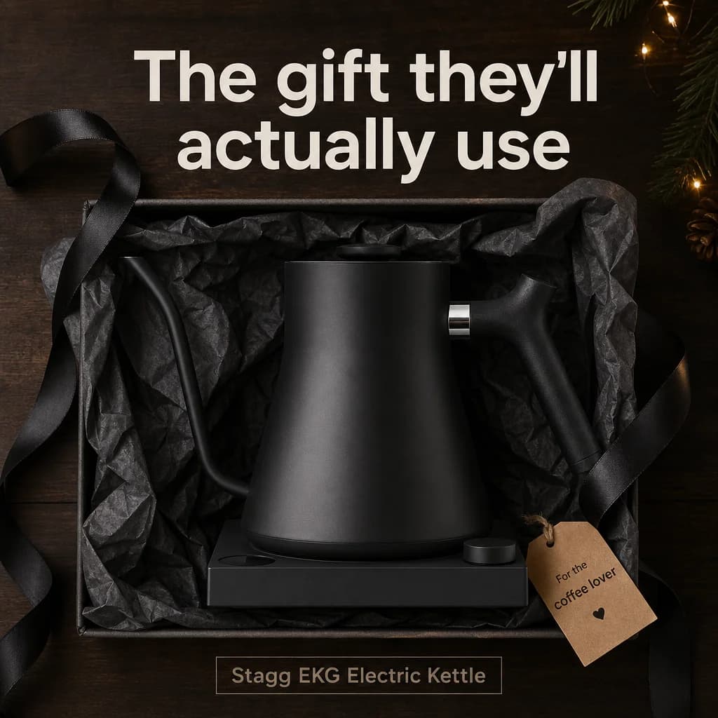 Bundle / gift set ad for the Fellow Stagg EKG kettle