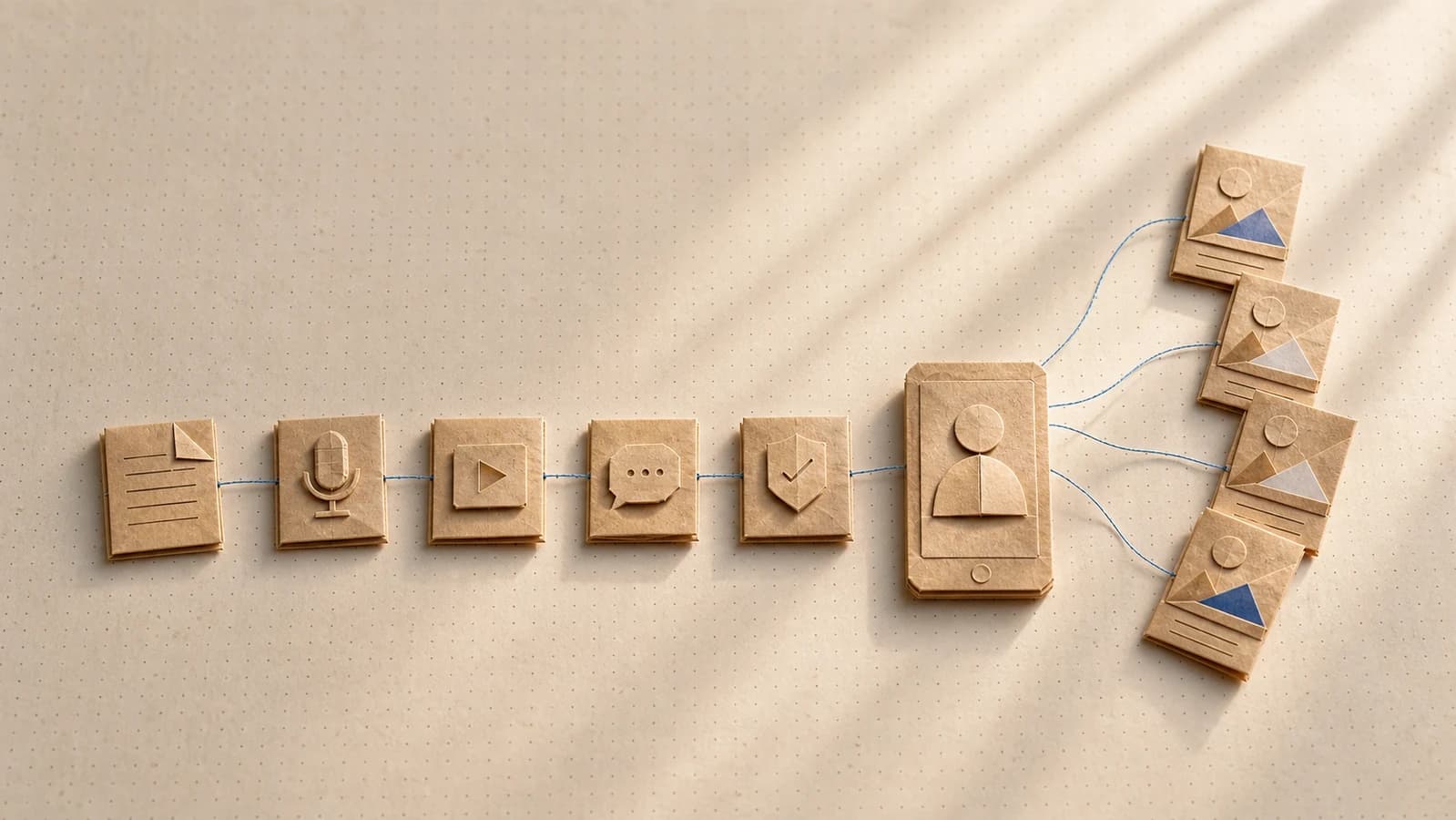 Editorial origami illustration for AI UGC ads: the honest playbook for on-brand creative at scale