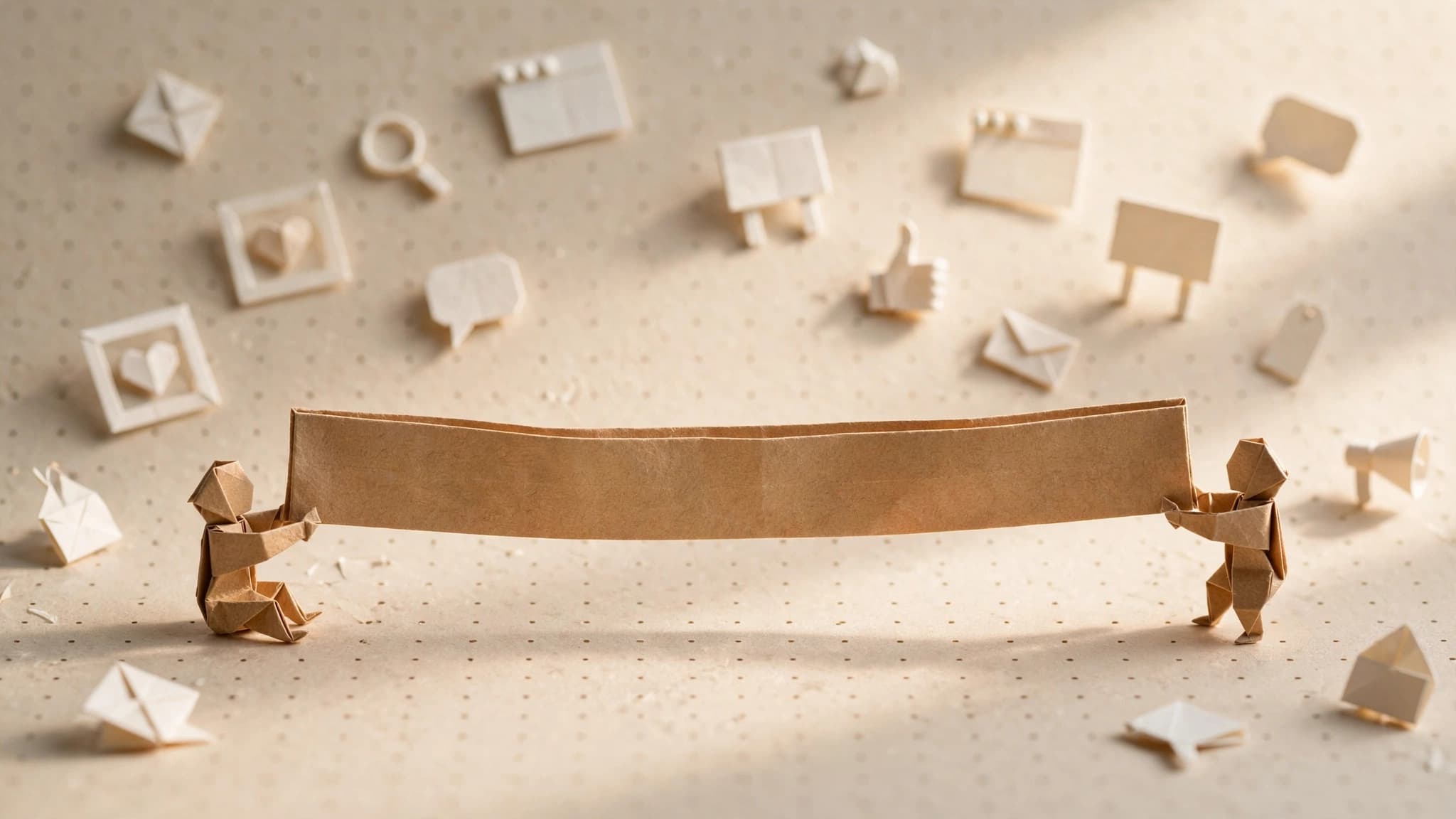 Editorial origami illustration for Brand consistency at scale: a playbook for lean teams