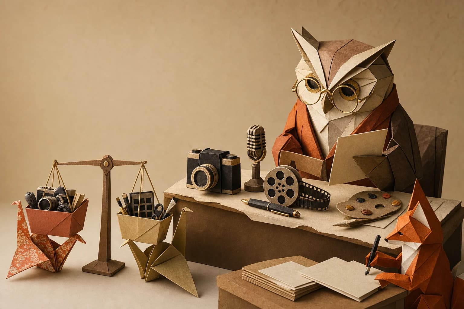 Origami editorial scene for Tools & comparisons