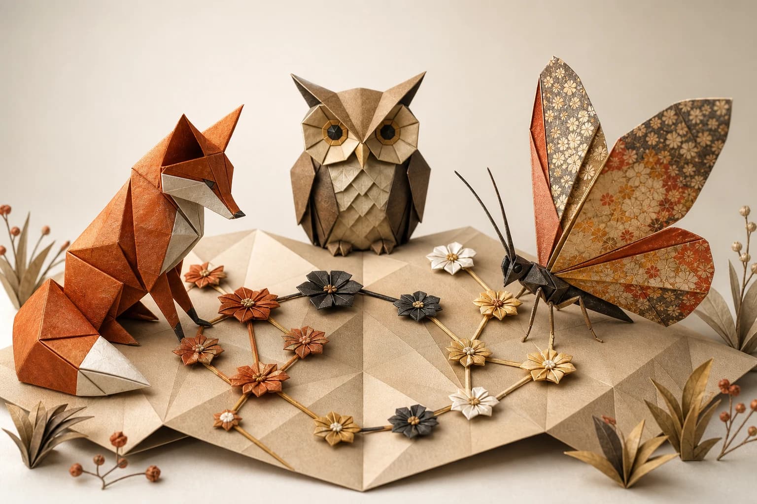 Origami comparison story for Orisu and Flora