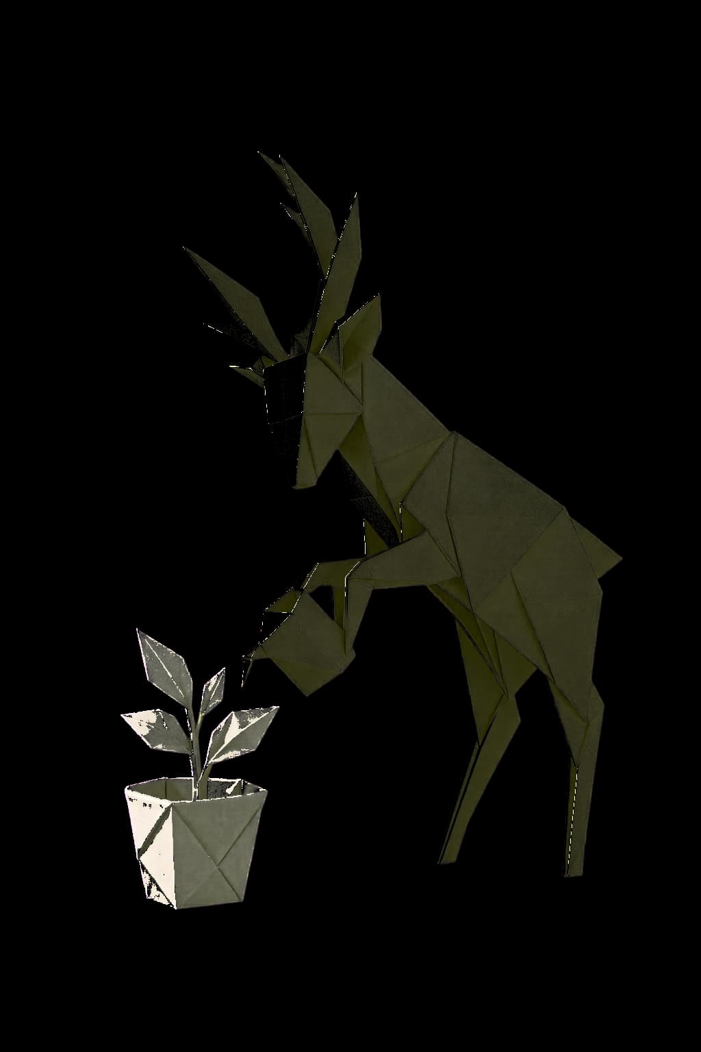 Origami illustration for Save the hero once.
