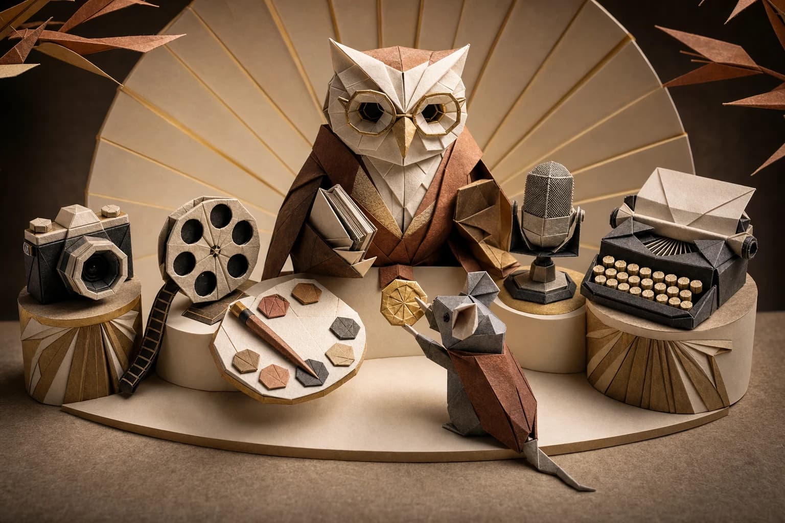 Origami illustration for One subscription, all of it